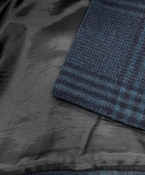 CULLNI（クルニ）CULLNI (クルニ) STUDIOUS (ステュディオス) 別注ZIP CHECK COAT ネイビー サイズ:SIZE 1の古着・服飾アイテム