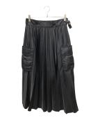 sacaiサカイ）の古着「Nylon Twill Skirt（ナイロンツイル サイドポケット プリーツスカート）」｜ブラック