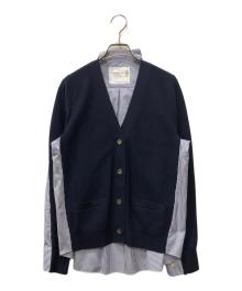 sacai（サカイ）の古着「カーディガンドッキングシャツ」｜ネイビー