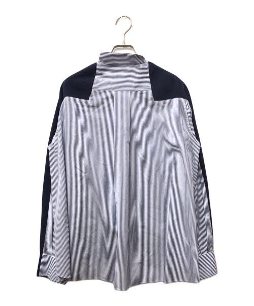 sacai（サカイ）sacai (サカイ) カーディガンドッキングシャツ ネイビー サイズ:SIZE Mの古着・服飾アイテム