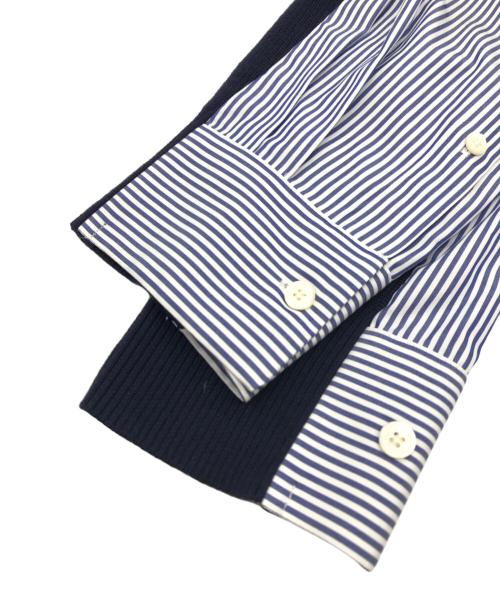 sacai（サカイ）sacai (サカイ) カーディガンドッキングシャツ ネイビー サイズ:SIZE Mの古着・服飾アイテム