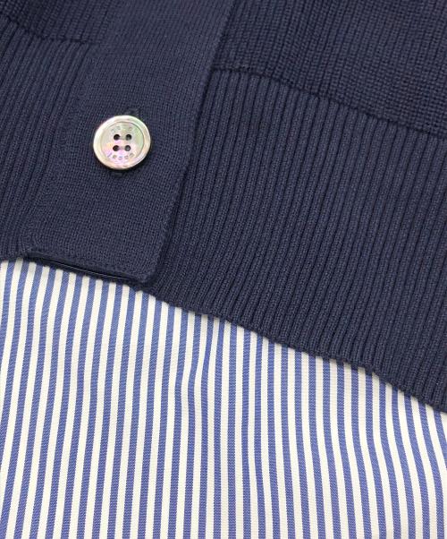 sacai（サカイ）sacai (サカイ) カーディガンドッキングシャツ ネイビー サイズ:SIZE Mの古着・服飾アイテム