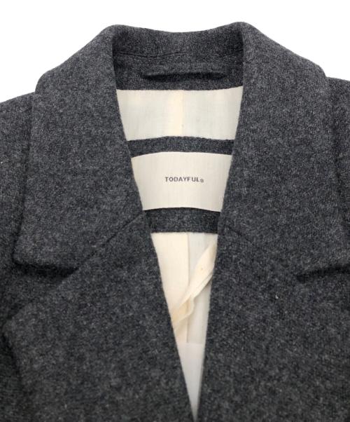 TODAYFUL（トゥデイフル）TODAYFUL (トゥデイフル) Wool100% Over Jacket グレー サイズ:SIZE 36の古着・服飾アイテム