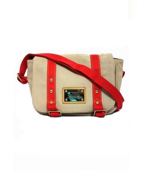 LOUIS VUITTON（ルイ ヴィトン）LOUIS VUITTON (ルイヴィトン) ブザスPM ベージュ×ルージュ サイズ:PM アンティグア M40041 FL0055の古着・服飾アイテム