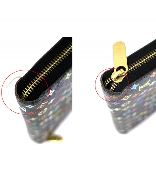 LOUIS VUITTON（ルイ ヴィトン）LOUIS VUITTON (ルイヴィトン) ジッピー・ウォレット ヴィオレ ブラック サイズ:- モノグラム・マルチカラー M60275の古着・服飾アイテム