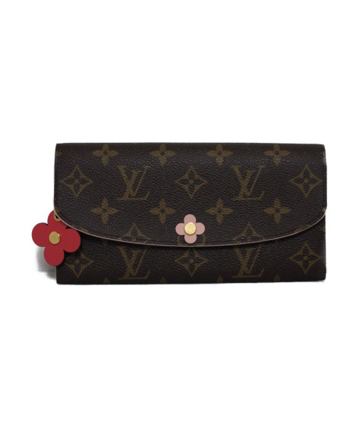 LOUIS VUITTON（ルイ ヴィトン）LOUIS VUITTON (ルイヴィトン) ポルトフォイユ・エミリーフラワーチャーム  ブラウン サイズ:-の古着・服飾アイテム