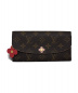 LOUIS VUITTON（ルイヴィトン）の古着「ポルトフォイユ・エミリーフラワーチャーム 」｜ブラウン