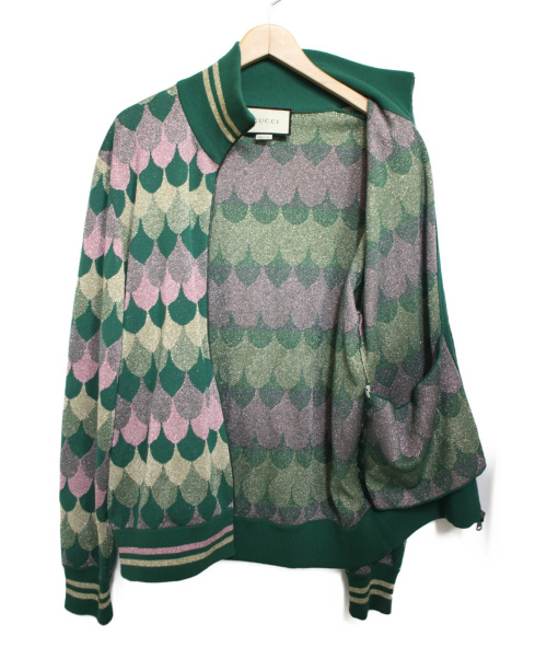 GUCCI（グッチ）GUCCI (グッチ) 刺繍トラックジャケット　ジャケット グリーン サイズ:Lの古着・服飾アイテム