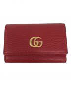 GUCCIグッチ）の古着「GGマーモントキーケース　456118」｜レッド