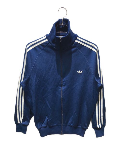 adidas（アディダス）adidas (アディダス) ヴィンテージトラックジャケット　80s デサント ネイビー サイズ:4号の古着・服飾アイテム
