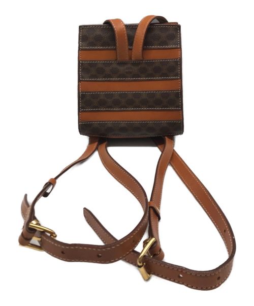 CELINE（セリーヌ）CELINE (セリーヌ) マカダムミニリュック　MC96 ブラウンの古着・服飾アイテム