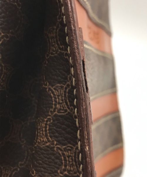 CELINE（セリーヌ）CELINE (セリーヌ) マカダムミニリュック　MC96 ブラウンの古着・服飾アイテム