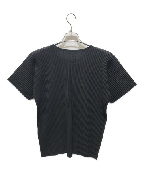 HOMME PLISSE ISSEY MIYAKE（オム プリッセ イッセイ ミヤケ）HOMME PLISSE ISSEY MIYAKE (オム プリッセ イッセイ ミヤケ) プリーツカットソー　HP29JK020　代理店表記無し ブラック サイズ:2の古着・服飾アイテム