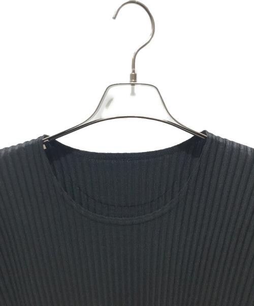HOMME PLISSE ISSEY MIYAKE（オム プリッセ イッセイ ミヤケ）HOMME PLISSE ISSEY MIYAKE (オム プリッセ イッセイ ミヤケ) プリーツカットソー　HP29JK020　代理店表記無し ブラック サイズ:2の古着・服飾アイテム