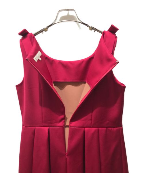 KUMIKYOKU（クミキョク）KUMIKYOKU (クミキョク) シルキーサテンボンディング ドレス レッド サイズ:6の古着・服飾アイテム