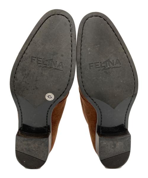 felina（フェリーナ）felina (フェリーナ) チャッカブーツ ブラウン サイズ:6.5の古着・服飾アイテム