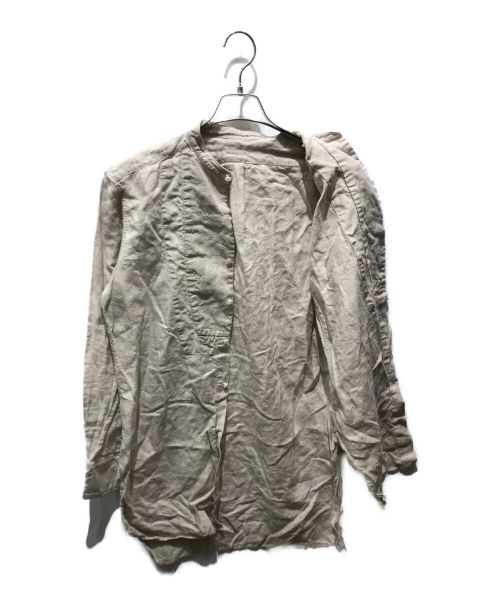SUS-SOUS（シュス）SUS-SOUS (シュス) リネングランパモチーフシャツ　05-SS01315 ベージュ サイズ:7の古着・服飾アイテム