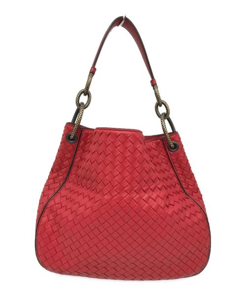 BOTTEGA VENETA（ボッテガベネタ）BOTTEGA VENETA (ボッテガベネタ) ワンショルダーバッグ レッドの古着・服飾アイテム