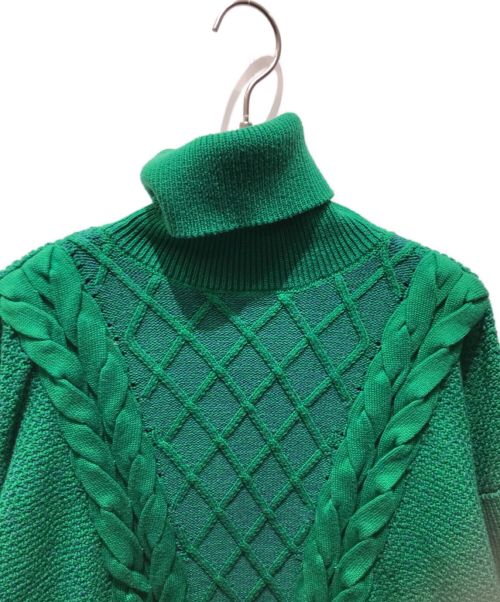 PAMEO POSE（パメオポーズ）PAMEO POSE (パメオポーズ) Gourd Sleeve Sweater　2321526005 グリーン サイズ:Fの古着・服飾アイテム