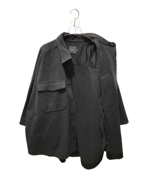 ROTOL（ロトル）ROTOL (ロトル) KSDK CPO H/S SHIRT-MELTON　R13SEM17 グレー サイズ:3の古着・服飾アイテム
