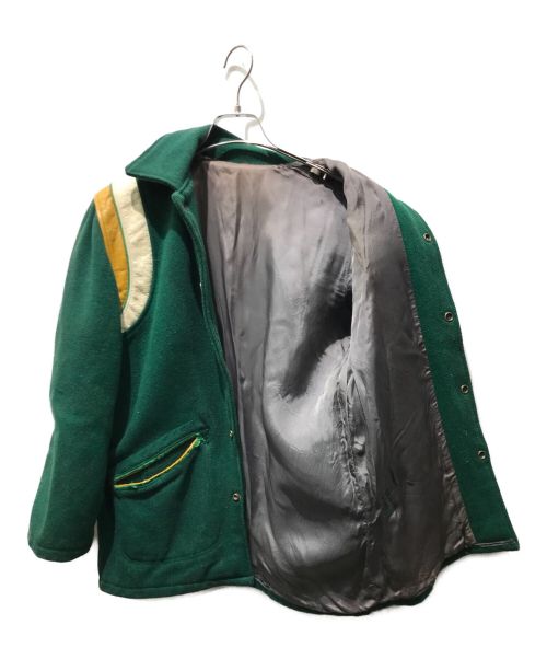 HATCHERS（ハッチャーズ）HATCHERS (ハッチャーズ) ヴィンテージスタジャン 50s-60s グリーン サイズ:記載無しの為実寸参照の古着・服飾アイテム