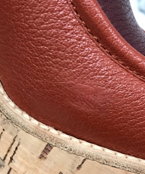 MIU MIU（ミュウミュウ）MIU MIU (ミュウミュウ) マドラスレザープラットフォームシューズ ブラウン サイズ:35の古着・服飾アイテム