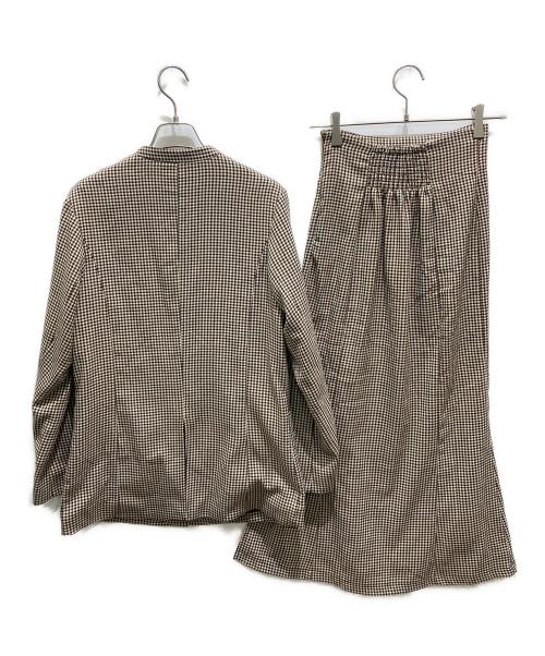 nairo（ナイロ）nairo (ナイロ) チェックセットアップ ベージュ サイズ:Fの古着・服飾アイテム