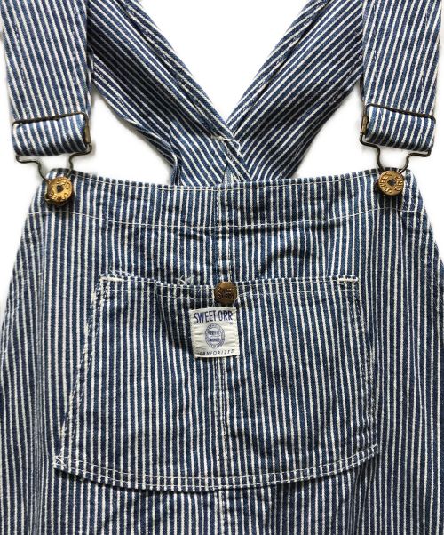 SWEET-ORR（スイートオール）SWEET-ORR (スイートオール) ヒッコリーオーバーオール OLD インディゴ サイズ:記載無しの為実寸参照の古着・服飾アイテム