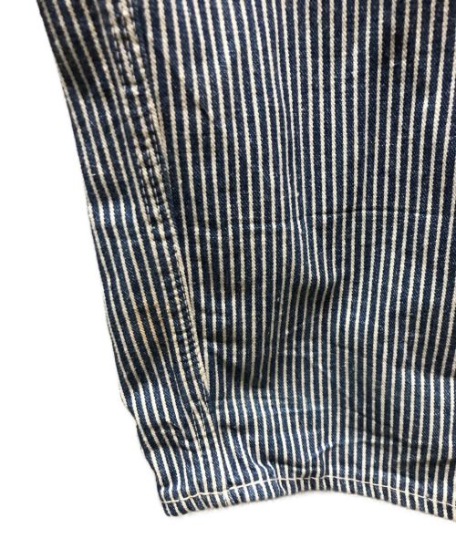 SWEET-ORR（スイートオール）SWEET-ORR (スイートオール) ヒッコリーオーバーオール OLD インディゴ サイズ:記載無しの為実寸参照の古着・服飾アイテム