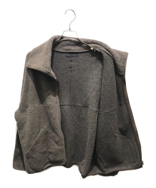 juha（ユハ）juha (ユハ) ANGOLA PILE TRACK JACKET　10160202 ブラウン サイズ:4の古着・服飾アイテム