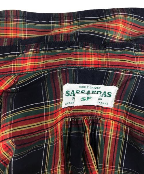 SASSAFRAS（ササフラス）SASSAFRAS (ササフラス) WHEEL BARROW SHIRT レッド サイズ:Lの古着・服飾アイテム