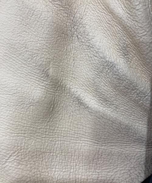 Champion（チャンピオン）Champion (チャンピオン) 袖レザースタジャン ネイビー×ベージュ サイズ:XLの古着・服飾アイテム