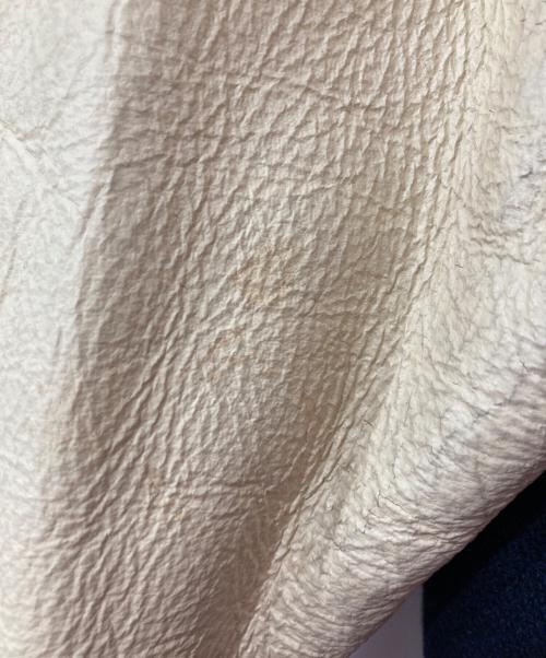 Champion（チャンピオン）Champion (チャンピオン) 袖レザースタジャン ネイビー×ベージュ サイズ:XLの古着・服飾アイテム