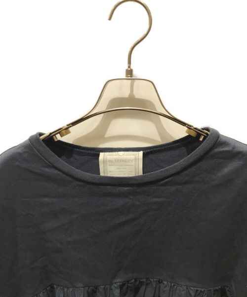 BEARDSLEY（ビアズリー）BEARDSLEY (ビアズリー) 切り替えギャザーワンピース ネイビー サイズ:FREEの古着・服飾アイテム