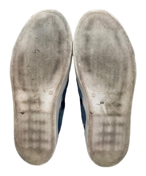 1piu1uguale3（ウノピュウノウグァーレトレ）1piu1uguale3 (ウノピュウノウグァーレトレ) スリッポン ブルー サイズ:7の古着・服飾アイテム