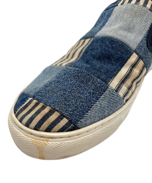 1piu1uguale3（ウノピュウノウグァーレトレ）1piu1uguale3 (ウノピュウノウグァーレトレ) スリッポン ブルー サイズ:7の古着・服飾アイテム