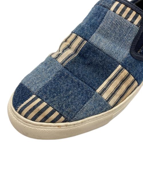 1piu1uguale3（ウノピュウノウグァーレトレ）1piu1uguale3 (ウノピュウノウグァーレトレ) スリッポン ブルー サイズ:7の古着・服飾アイテム