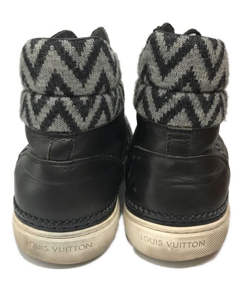 LOUIS VUITTON（ルイ ヴィトン）LOUIS VUITTON (ルイ ヴィトン) ジャガードウール ハイカットスニーカー ブラック×グレー サイズ:6 1/2の古着・服飾アイテム