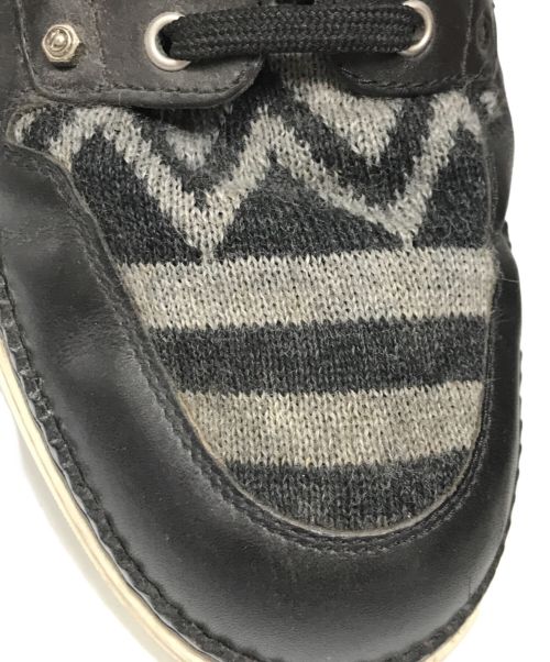 LOUIS VUITTON（ルイ ヴィトン）LOUIS VUITTON (ルイ ヴィトン) ジャガードウール ハイカットスニーカー ブラック×グレー サイズ:6 1/2の古着・服飾アイテム