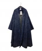 MADISON BLUEマディソンブルー）の古着「WRAP COAT ASUTOLAKAN　ラップコート　アストラカン　コート」｜ネイビー