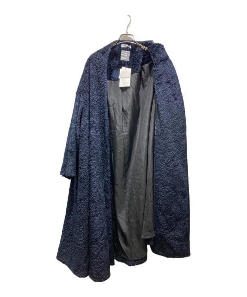 MADISON BLUE（マディソンブルー）MADISON BLUE (マディソンブルー) WRAP COAT ASUTOLAKAN　ラップコート　アストラカン　コート ネイビー サイズ:00の古着・服飾アイテム