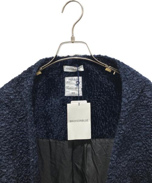 MADISON BLUE（マディソンブルー）MADISON BLUE (マディソンブルー) WRAP COAT ASUTOLAKAN　ラップコート　アストラカン　コート ネイビー サイズ:00の古着・服飾アイテム