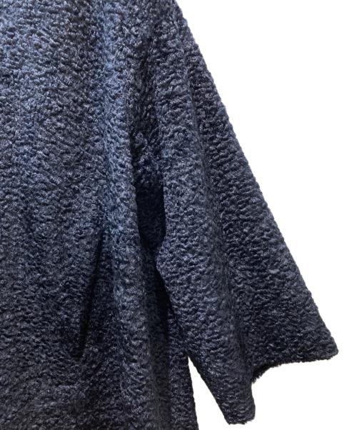 MADISON BLUE（マディソンブルー）MADISON BLUE (マディソンブルー) WRAP COAT ASUTOLAKAN　ラップコート　アストラカン　コート ネイビー サイズ:00の古着・服飾アイテム