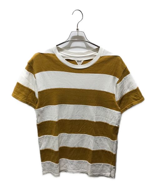 RHC Ron Herman（アールエイチシー ロンハーマン）RHC Ron Herman (アールエイチシーロンハーマン) ボーダーTシャツ　2520900364 ホワイト×ブラウン サイズ:Mの古着・服飾アイテム