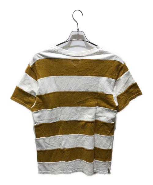 RHC Ron Herman（アールエイチシー ロンハーマン）RHC Ron Herman (アールエイチシーロンハーマン) ボーダーTシャツ　2520900364 ホワイト×ブラウン サイズ:Mの古着・服飾アイテム