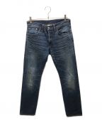RRLダブルアールエル）の古着「LOW STRAIGHT JEANS　782504846001」｜ブルー