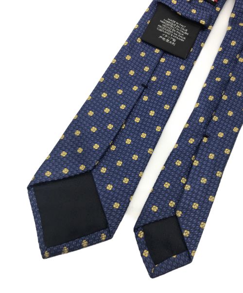 GUCCI（グッチ）GUCCI (グッチ) シルクタイ ネイビー×イエロー サイズ:無しの古着・服飾アイテム