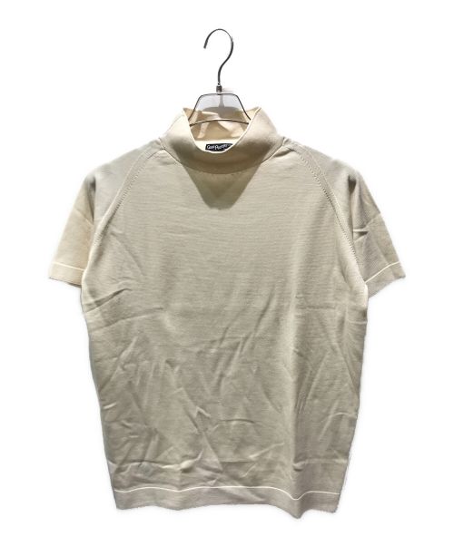 Culbhaus（クラブハウス）Culbhaus (クラブハウス) 半袖モックネックニット ベージュ サイズ:Mの古着・服飾アイテム