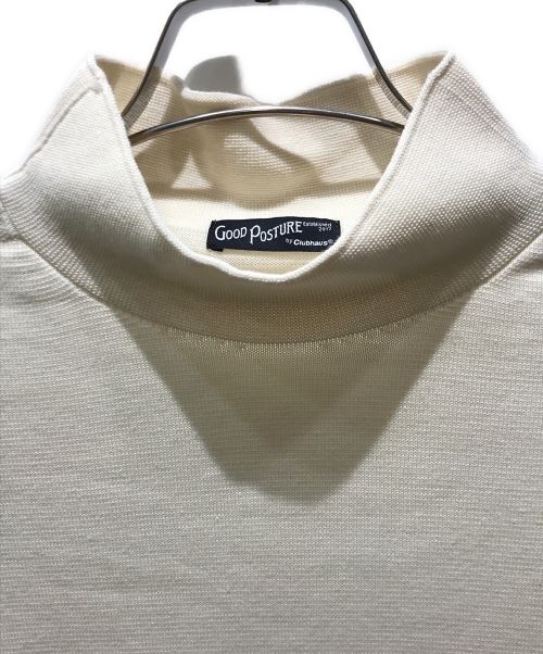 Culbhaus（クラブハウス）Culbhaus (クラブハウス) 半袖モックネックニット ベージュ サイズ:Mの古着・服飾アイテム