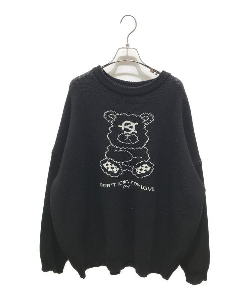 OY（オーワイ）OY (オーワイ) クルーネックニット ブラック サイズ:記載無しの為実寸参照の古着・服飾アイテム